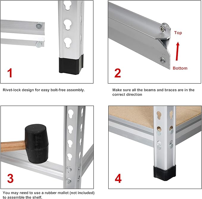 Amazon Basics 5 tier, Medium Duty Storage Shelving Double Post Press Board Shelf - Image 5
