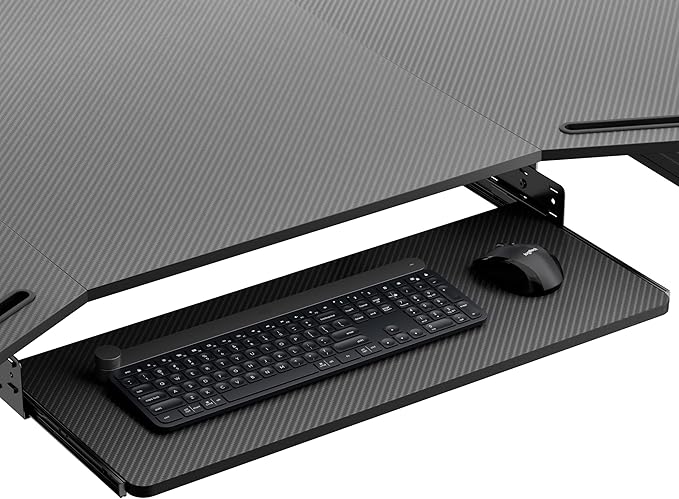 EUREKA ERGONOMIC Adjustable Keyboard Tray Under Desk, 28x11 Inch Large Slide by EUREKAERGONOMIC