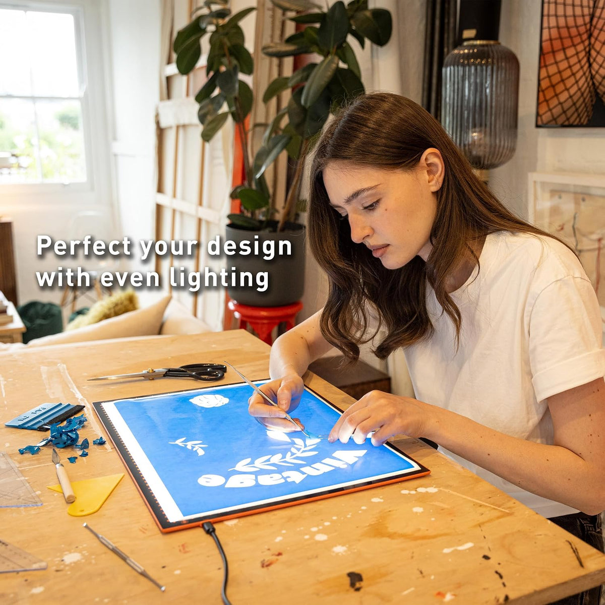 wafer 2 lightbox - a3 light pad for shown in use