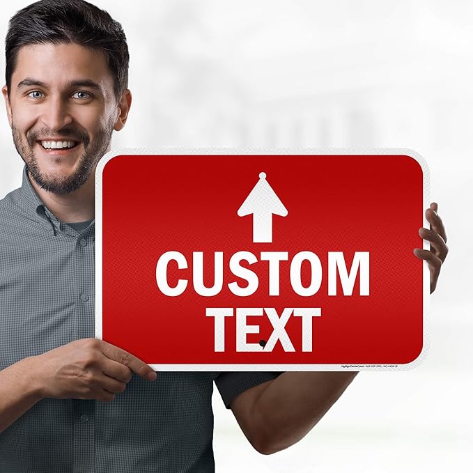Custom Arrow, Custom Directional Sign, Up Arrow, 12x18 Inches, 3M EGP Reflective - Image 2