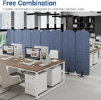 Natwind 5 Panel 122.8 x 71 in Office Room Privacy Protect Space Divider - Image 7