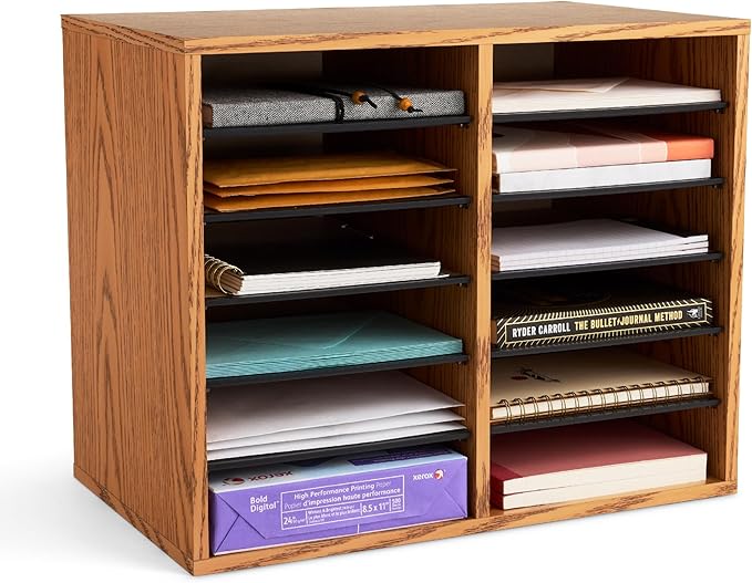 Safco 9420MO Adjustable Literature & Paper Organizer, 12 Compartment Mailbox by SafcoProducts