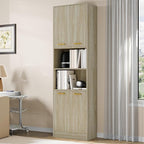 Cozy Castle Kitchen Pantry Cabinet, 4 Doors Open Countertop Utility Hutch - Image 7