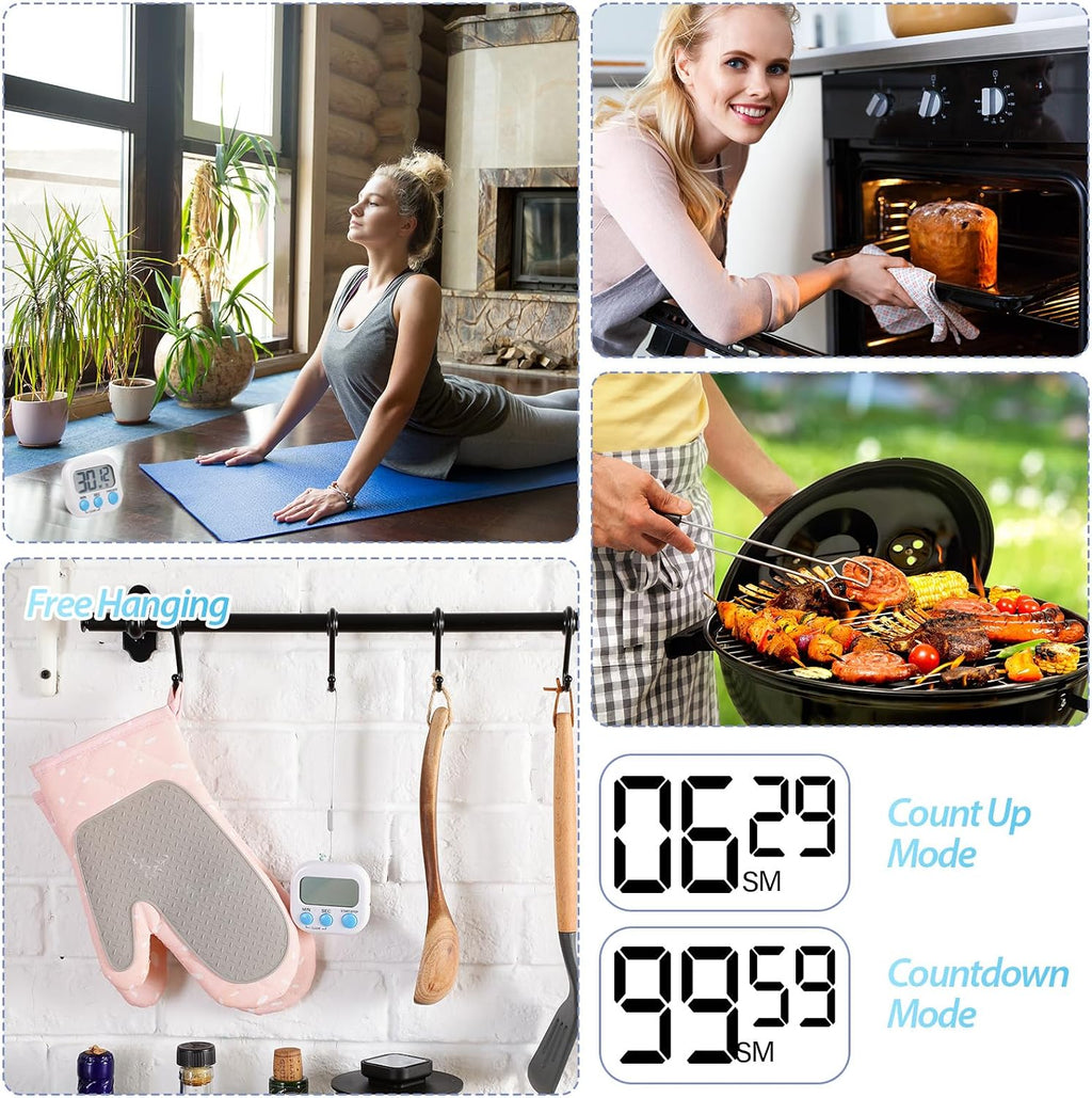 weewooday 24 pcs digital kitchen timer bulk for, side view