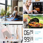 weewooday 24 pcs digital kitchen timer bulk for, side view
