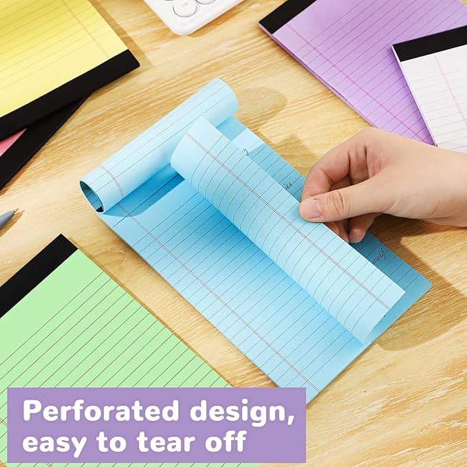 Thboxes 6 Packs Legal Pads 5x8, Totally 180 Sheets Colored Legal Pads 5x8 - Image 4