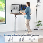 VIVO Electric 48 x 30 in Rustic Standing Desk, Memory Height Adjustment - Image 4