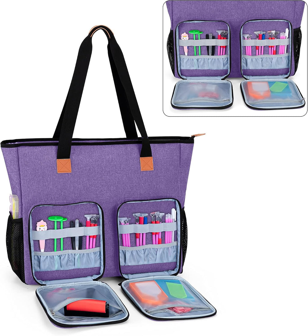 luxja diamond painting carrying case for a3 light shown in use
