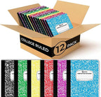 Rosmonde 12 Pack Bulk Composition Notebooks College Ruled, 200 Pages, 9-3/4 x by Rosmonde