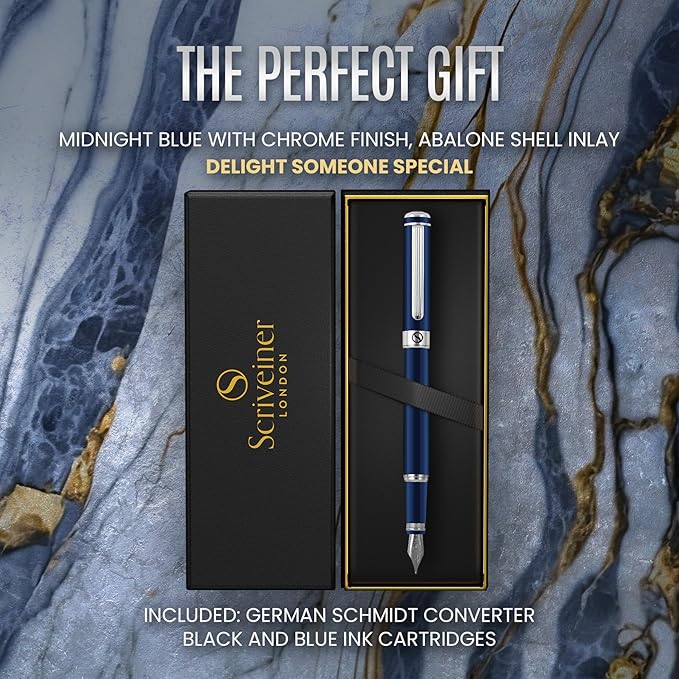Scriveiner Midnight Blue Fountain Pen - Image 8