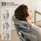 flow360 ergonomic mesh office chair with footrest, big&tall, front angle view