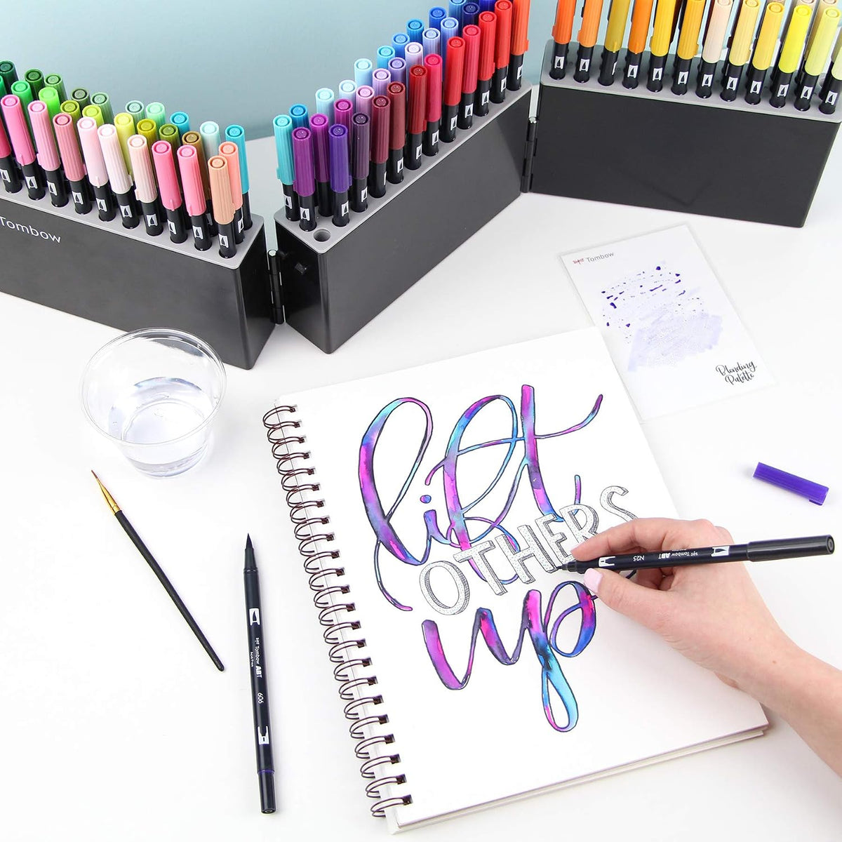 tombow 56179 dual brush pen art markers, 108 showing dimensions