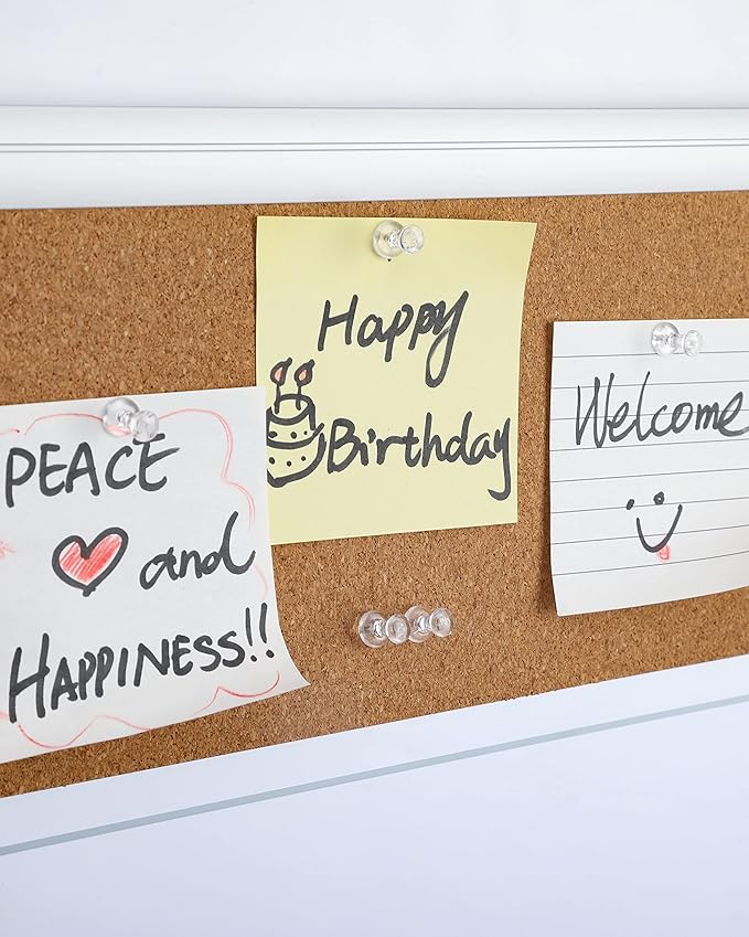 PAPERPAL 280 Clear Push Pins for Cork Board, Pushpins for Office School & - Image 6