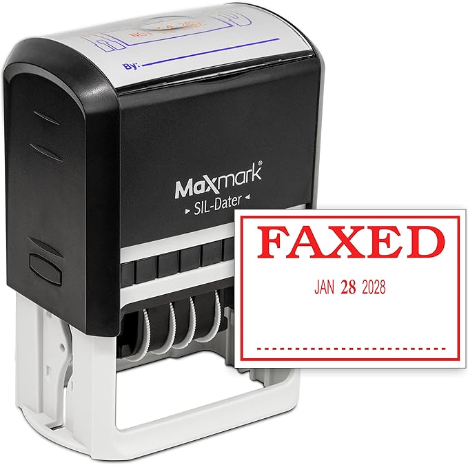 MaxMark Large Self-Inking Rubber Date Office Stamp by Maxmark