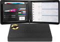 Inkline 7 Ring Check Binder Portfolio -Professional PU Leather Binder with Zippered Closure -500 Check Capacity -9x13 Inch Sheets -Document & Card Organizer - Large Tablet Pocket - Black (80001)