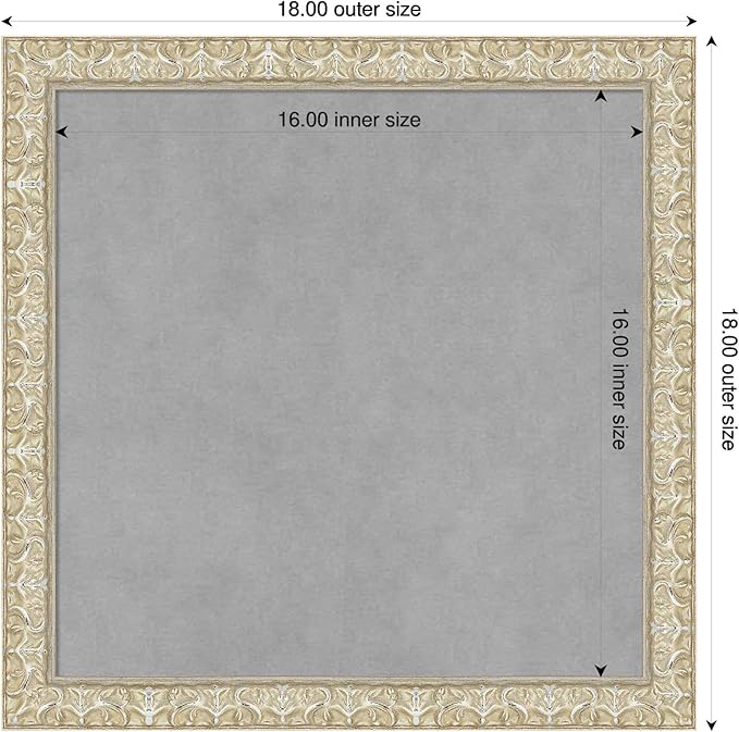 Amanti Art Silver Framed Magnetic Board 18x18 Small Vision Board - Image 2