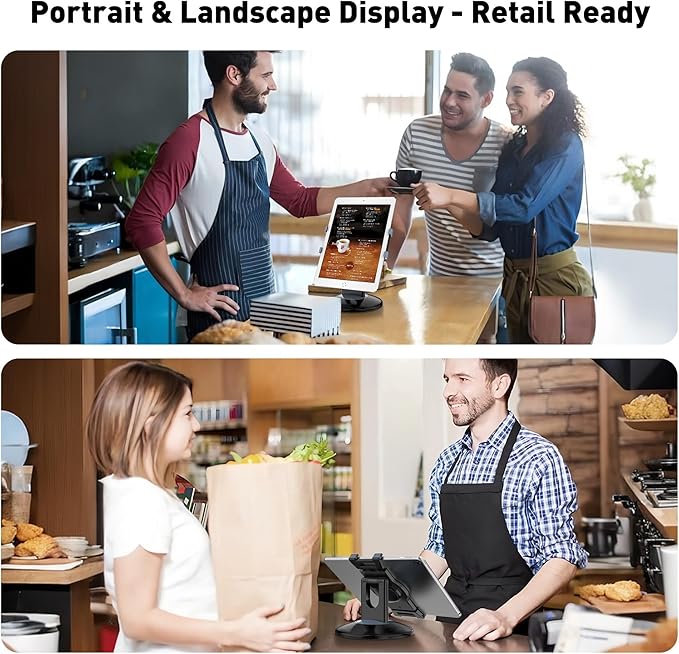 AboveTEK Retail Kiosk iPad Stand, 360° Rotating Commercial POS Tablet Stand - Image 5