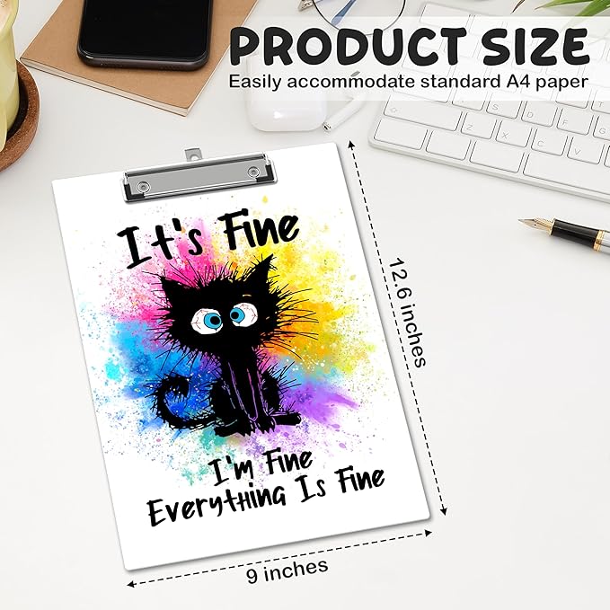 APIILVPQ Black Cat Clipboard, Cute Clipboards - Image 2