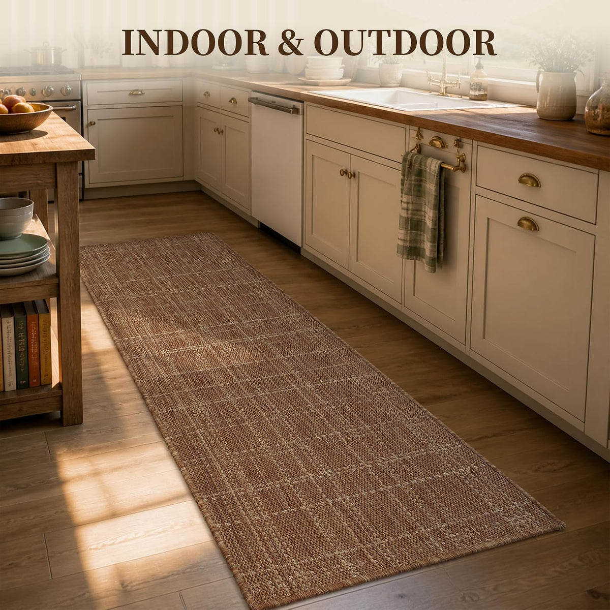 padoor-2x6 ft indoor outdoor runner rugs for entryway, side view