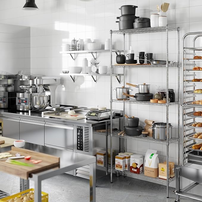 Regal Altair 14" Deep x 36" Wide x 86" Height Wire Shelving Kit | 5-Tier | NSF - Image 7