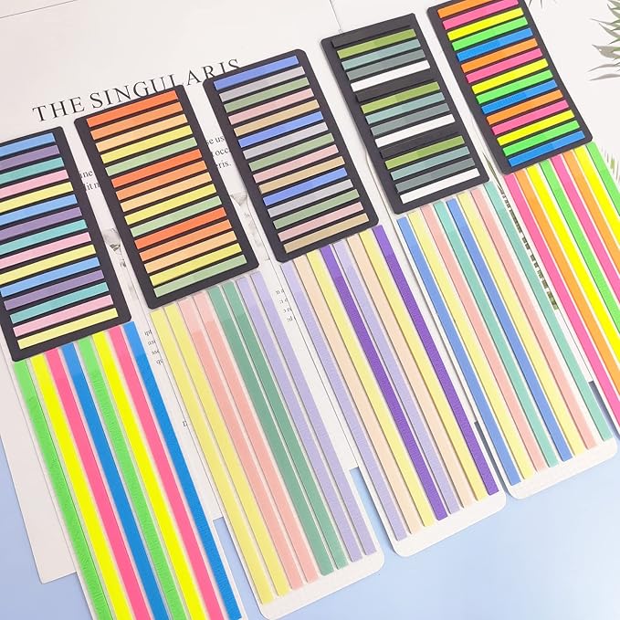 Potanro Sticky Tabs 2300 Pcs Translucent 10 Sheets Highlighter Book Tape Long - Image 5