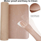 Boutilon Leather Desk Pad Protector, Non-Slip Mouse Pad, Laptop Desk Pad - Image 4
