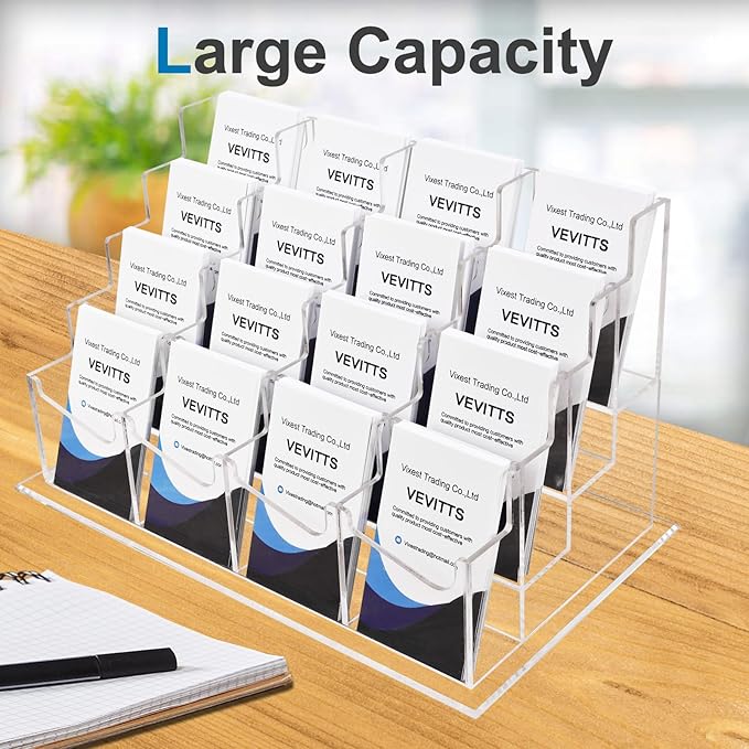Clear Vertical Business Card Holder - Image 3