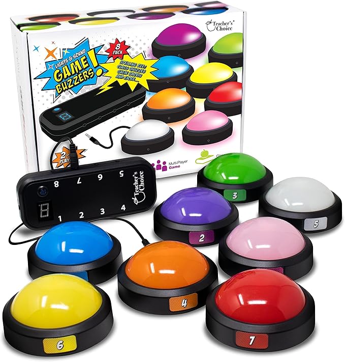 Teacher's Choice Light Up Game Buzzer System, Displays The Winning Player Loud by TeachersChoice