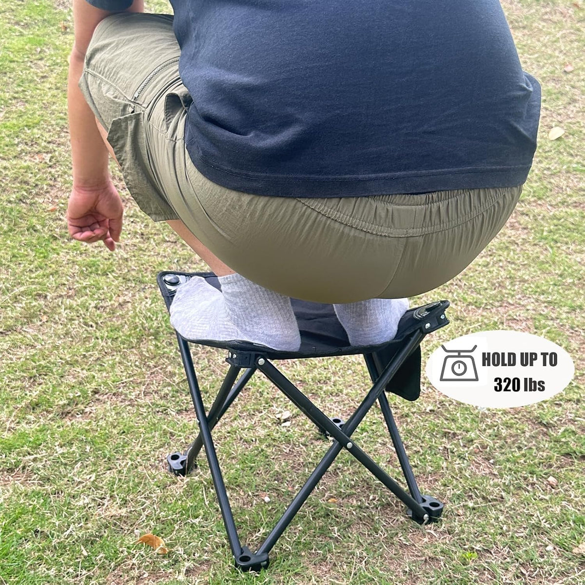 Opliy Camping Stool 2 Pack,13 Inch Portable Folding Stool for Outdoor Gardeni...