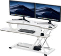 VERSADESK® Electric Standing Desk Converter, 40 Inch Large PowerPro™ Height by VERSADESK