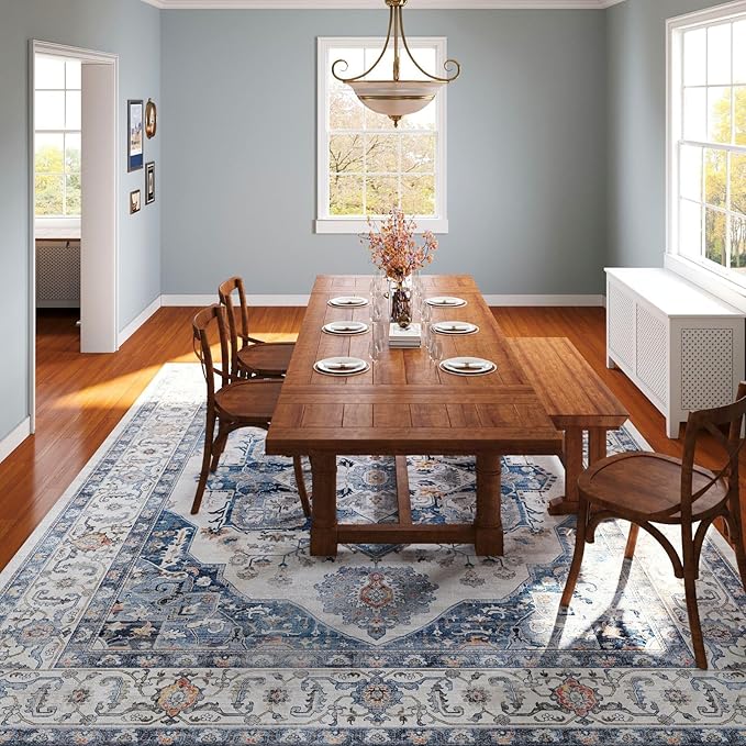 Rugcomf Vintage Medallion Living Room Rug 5'x7' - Image 4