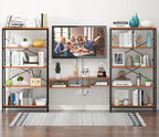 Himimi Industrial Bookshelf 5-Tier Set of 2, Bookcase 58" H Ladder Shelf - Image 5