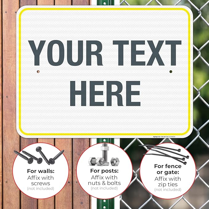 Personalized Custom Customize for Office, Delivery Yellow Sign, 18x24 Inches - Image 4