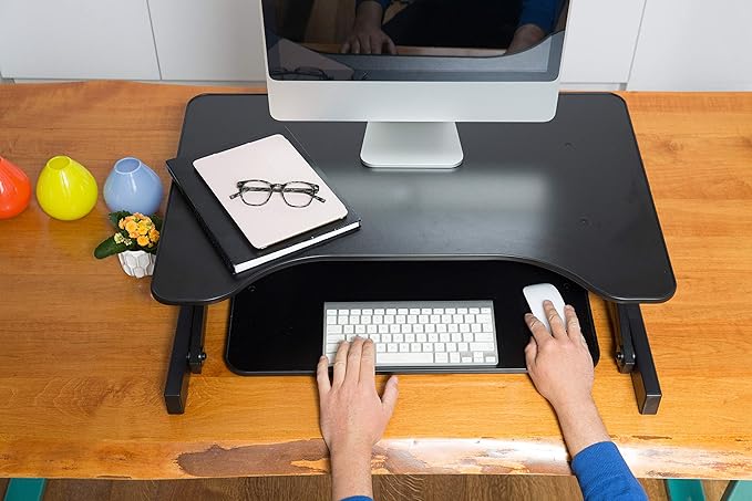 Rocelco 32" Height Adjustable Standing Desk Converter - Image 5