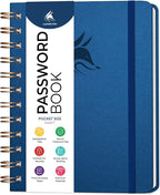 Clever Fox Password Book Spiral – Mini Internet Address & Password Organizer by CleverFox