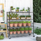 Himimi 72" H Storage Shelves 4 Tier Metal Shelving Adjustable Wire Shelf - Image 5