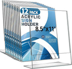 Aheroi 12 PCS Acrylic Sign Display Stands by Aheroi