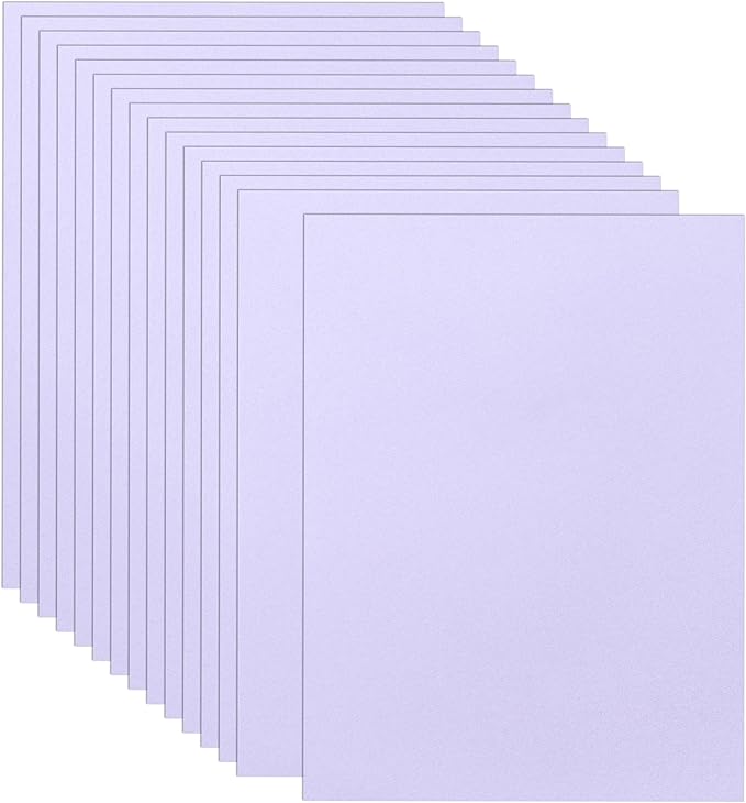 Guakicae 32 Sheets Light Purple Cardstock 8.5 x 11 Craft Paper, 230gsm/80lb by Guakicae