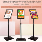 VAIIGO 3 Packs Heavy Duty Pedestal Poster Sign Stand, 8.5"x11" Adjustable Floor - Image 2