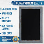 HBCY Creations Rustic Grey Magnetic Wall Chalkboard, Small Size 11" x 17" - Image 4