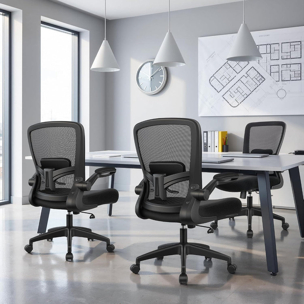 felixking office chair, ergonomic desk chair breathable mesh shown in use