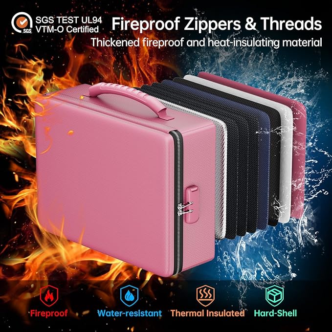 ENGPOW Fireproof Document Box, Hard Case File Box - Image 2