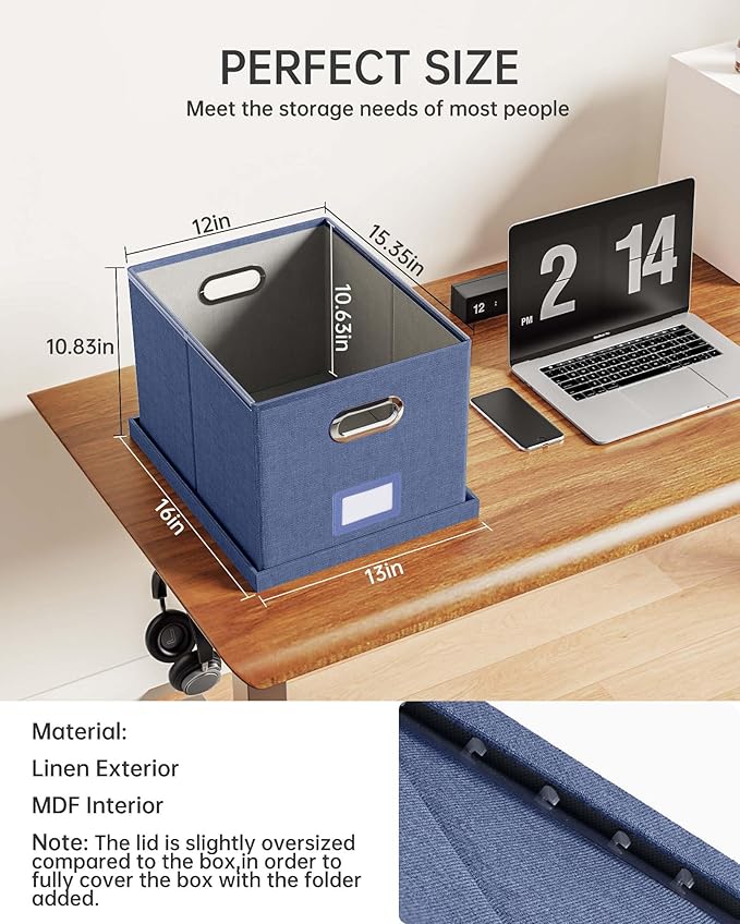 2 Pack File Storage Organizer, Document Organizer, Portable File Box - Image 3