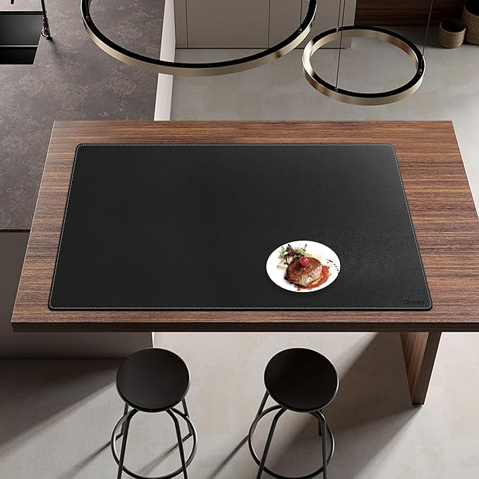 CENNBIE Leather Desk Pad, 51.2" x 31.4" Extra Large Leather Desk Mat Blotter - Image 5