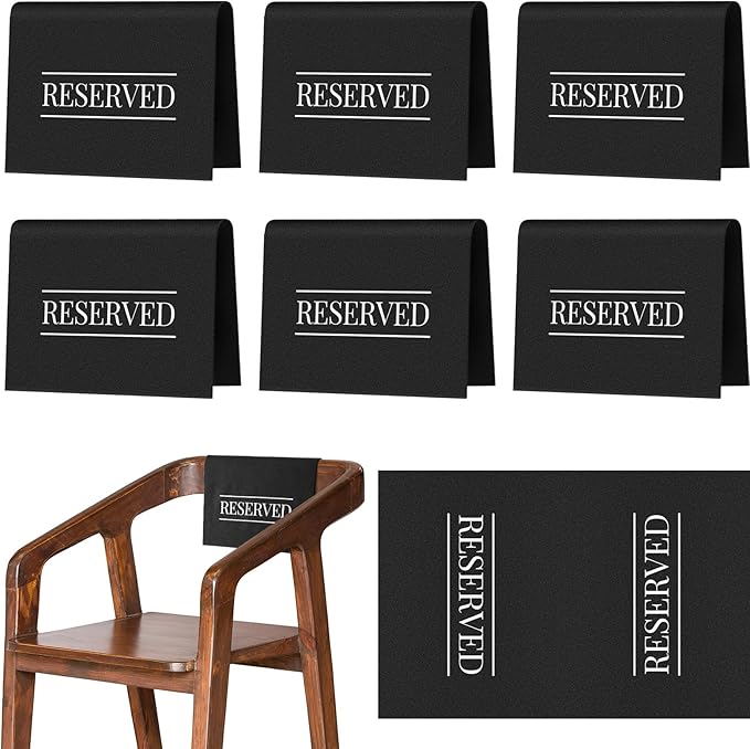 Buryeah 6 Pcs Reserved Seating Signs by Buryeah