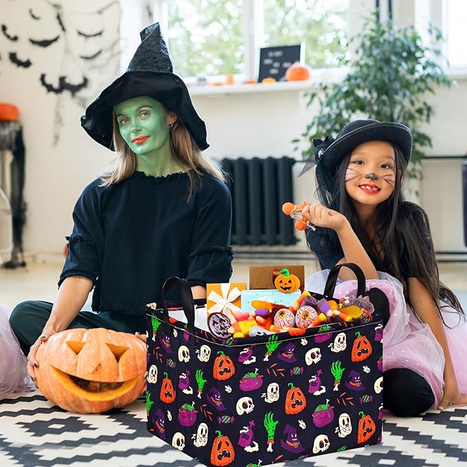 FUULOXE Halloween Ghost Storage Basket - Image 2