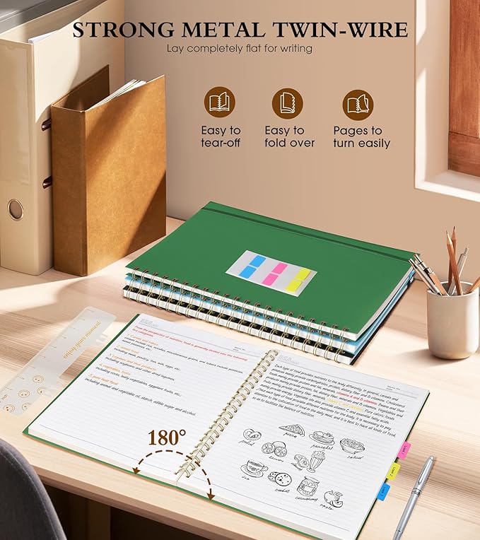 Spiral Notebook Journal 8.5” x 11”, A4 Large Notebooks - Image 6