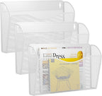 GDINDINFAN 3 Single Pocket Wall File Holder, Mesh Hanging File Folder Paper by GDINDINFAN