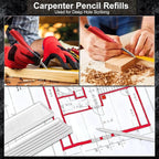 Zhehao 120 Pieces 2.8 mm Carpenter Pencils Lead Refills HB Refill - Image 7
