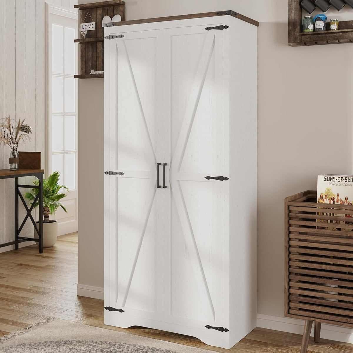68.9" broom closet storage cabinet, large utility closet, main product view